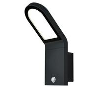 Endura Style Aplique exterior LED con sensor Wall (12 W, L x An x Al: 16,8 x 10 x 27,3 cm, Gris oscuro, Blanco, Blanco cálido)