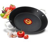 endusor® Sartén para paella, apta para inducción, 38 cm – Antiadherente de 3 capas – Compatible con todos los tipos de cocinas y horno – Para 6-8 raciones – Sartén profesional para paella, fabricada e