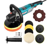 ENEACRO Pulidora Coche, 1500W Máquina Pulidora, 6 Velocidades Variables, Viene con dos asas y Plato de Apoyo，4 Ruedas de Esponja， Perfecto para Pulir y Encerar Muebles，Coches