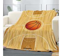ENEN Mantas para Sofa Cama de Microfibra Franela, Extra Suave Manta para Cama Felpa Invierno Blanket Lavable a Máquina para Mascota Cama Habitacion Dormitorio (100x150cm,Baloncesto)