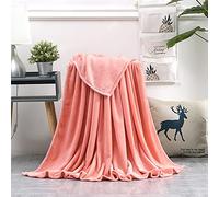 ENEN Mantas para Sofa Cama de Microfibra Franela, Extra Suave Manta para Cama Felpa Invierno Blanket Lavable a Máquina para Mascota Cama Habitacion Dormitorio (150x200cm,Coral)
