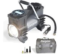 Energizer Compresor de aire eléctrico portátil para coche con función de apagado automático, kit de compresor de coche con presión preestablecida de 120 PSI, pantalla LCD digital y bolsa de transporte