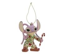 Enesco - Adorno navideño oficial Disney Stitch y Angel 6017544 para árbol, diseño detallado y pintado a mano, ideal para coleccionistas y fans de Lilo & Stitch Medium