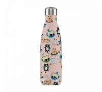 Enesco - Botella isotérmica Crazy Cats modelo D218 para uso diario, oficina y exterior, mantención de temperatura fría/caliente, tapón hermético y apta para lavavajillas