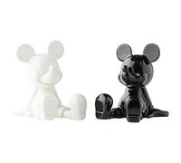 Enesco Disney Ceramics Mickey Mouse - Salero y pimentero sentado de 3.5 pulgadas, blanco y negro