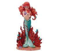 Enesco Disney Showcase Botanical La Sirenita Ariel sosteniendo a Sebastián, Figura de 8 Pulgadas, Multicolor
