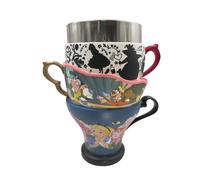 Enesco disney - taza de té apilada (18 cm), diseño de alicia en el p