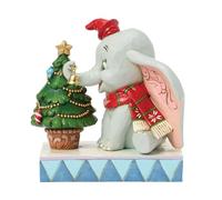 Enesco Disney Traditions by Jim Shore Dumbo con árbol de Navidad y Figura de Campana, 5.43 Pulgadas, Multicolor