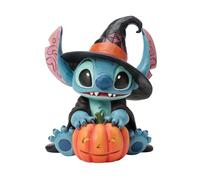 Enesco Disney Traditions by Jim Shore Halloween Stitch con sombrero de bruja con figura iluminada Jack-o-Lantern, 5.91 pulgadas, multicolor