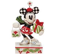 Enesco Disney Traditions - Figura Decorativa de Minnie Mouse con Bolsa y Regalo