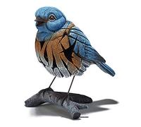 Enesco Edge Sculpture - Figura de Animal de pájaro Azul Occidental en Rama, 8.125 Pulgadas, Azul y Naranja