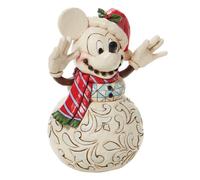 Enesco - Figura coleccionable Disney Mickey Muñeco de Nieve MGS0000006109 de resina de piedra, pintada a mano, altura 17 cm, ideal para decoración navideña y regalo coleccionista Medium