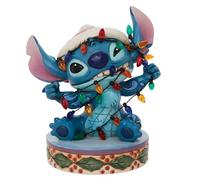 Enesco - Figura de Puntada de Disney Traditions Envuelta en Luces de Navidad 4.5