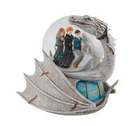 Enesco - Figura decorativa bola de agua Harry Potter: Dragón Ucraniano con Harry, Ron y Hermione MGS0000009891 en resina, 14,5 x 15 x 12,5 cm, ideal para coleccionistas y fans de fantasía Medium