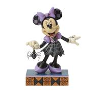 Enesco Figura Decorativa Minnie Halloween Disney Traditions de Jim Shore, Vestido de Telaraña con Detalle de Araña - Referencia 6017939
