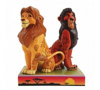 Enesco Figura El Rey León Simba y Scar 16.5 cm Resina Pintada a Mano Decorativa