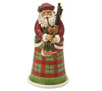 Enesco Heartwood Cr igurilla de Papá Noel escocés, de Resina, Altura de 18.5 cm, Multicolor