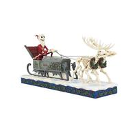Enesco Jim Shore - Figura de Esqueleto de Jack en Trineo