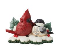 Enesco Jim Shore Heartwood Cr our Seasons Highland Cardinal & Chickadee - Figura Decorativa