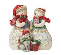 Enesco Jim Shore Snow - Figura Decorativa de Pareja con Cachorro