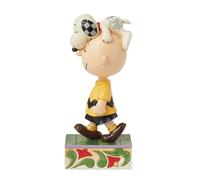 Enesco Peanuts by Jim Shore Snoopy On Charlie Brown's Head - Figura Decorativa