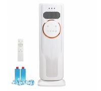 Enfriador de Aire con 5 Modos Frío y Calor, Climatizador Evaporativo con Oscilación de 180° y Depósito de 3L, Aire Acondicionado Portátil para Hogar Oficina Salón y Dormitorio (Blanco)