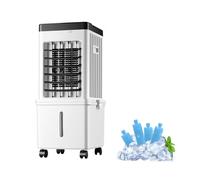 Enfriador de Aire Doméstico Tres ajustes de Velocidad del Viento, depósito de Agua de 15 Litros, función de Temporizador para Hogar Oficina