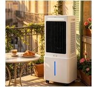 Enfriador de aire evaporativo con tanque grande, enfriador de pantano de 25 l, 1177 CFM, 3 velocidades, oscilación de 120°, cubre 160-215 pies cuadrados for el hogar