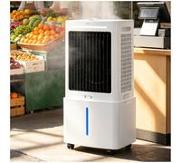 Enfriador de aire evaporativo portátil, enfriador sin ventilación con tanque de agua de 25 l, 1177 CFM, 3 velocidades, oscilación de 120°, cubre 160-215 pies cuadrados for oficina en casa