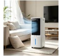 Enfriador De Aire MóVil con Tanque De 12L, Unidad De RefrigeracióN PortáTil De 3 Velocidades con Mando A Distancia, Temporizador De 12 H, para Dormitorio, Garaje, Patio