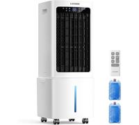 Enfriador de aire portátil de 9 litros con sistema de refrigeración por agua, aire acondicionado sin necesidad de tubo de escape, enfriador evaporativo con 3 velocidades, funcionamiento silencioso de