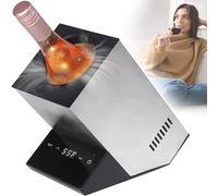 Enfriador de vino eléctrico portátil para botellas, control de temperatura de 5 a 18 °C, enfriamiento Peltier, acero inoxidable, funcionamiento silencioso, ideal para fiestas en el hogar y al aire l