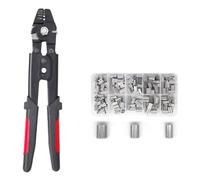 engastadora, Alicates de pesca acero inoxidable for cuerda alambre con kit 150 piezas bucle engarce casquillo