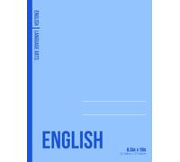 English/Language Arts Lined Notebook: 8.5in x 11in (21.59cm x 27.94cm), 80 sheets