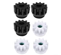 Engranaje de rodamiento de pedal de cubo giratorio para reemplazo en sistemas de cubo de fregona giratoria compatibles con Easy Mop (3 negros + 3 blancos)