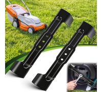 Enhon Cuchillas de Repuesto de 2 Piezas compatibles con Bosch Rotak 37 Li Series, Rotak 36/36R/37/37 Ergoflex/370 Ergoflex, Acero Negro