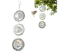 EnixwH 3 Piezas Molinillo de Viento, Anti Palomas Ahuyentador de Pajaros | Ahuyentador Palomas Acero Inoxidable, 3D Ahuyenta Gorriones Otras para Balcones Jardines Patio y Estanques