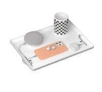 EnixwH 32 x 23,3 x 5,3 CM Blanca Mesita de Noche Flotante Estante Flotante | Estantes de Pared Bandeja Suspendida Colgante para Literas Habitaciones Infantiles Dormitorio Pequeño Ventana