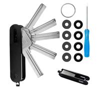 Eniyou Key Organizer Organizador De Llaves De Bolsillo Organizador Llaves Resistente Al Desgaste Duradero Capacidad Para Hasta 6 Herramientas Con 4 Arandelas Y Anillos Goma 1 Llavero Y Destornillador