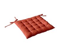 Enjoy Home, cojín de Silla piqué, Terracota, Cuadrado 38 x 38 cm, 100% algodón, Certificado Oeko Tex, Accesorio con Nudillos, Ideal para un Asiento cómodo, colección Panamá