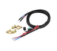 enjoy solar® 6 mm² 1,5 m cable de batería para conexión profesional regulador de carga solar y batería con fusible y bornes de batería (1,5 m M8 30 A)