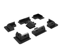 Enjoy Solar Juego de montaje de paneles solares ABS de 7 piezas en negro con ojal en el techo, ideal para autocaravanas, caravanas, campers y barcos.