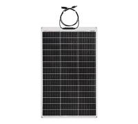 enjoy solar® Panel Solar Semiflexible Monocristalino 100W 12V ETFE, Células Solares PERC 182 * 182mm con 10 Busbars - Ideal para Autocaravana, Instalación en Balcón, Caseta de Jardín, Barco