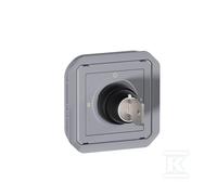 LEGRAND, Plexo 069535L RONIS - Interruptor de llave (3 posiciones, terminales de tornillo, IP 55 - IK 08), color gris
