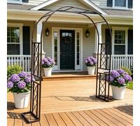 Enrejado de arco de jardín al aire libre para plantas trepadoras, arco de metal resistente para patio, patio, ceremonia de boda, decoración de cenador