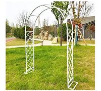 Enrejado de arco de jardín de metal extra ancho, marco de escalada de acero galvanizado en negro/verde/blanco, 140-340 cm, soporte decorativo ajustable para plantas, tamaño: 180 x 230 cm (ancho x alto
