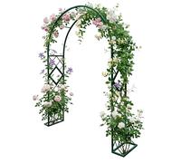 Enrejado de arco de jardín de metal para plantas trepadoras, cenador de boda al aire libre, arco de flores para ceremonias y decoración de temporada, perfecto para rosas y vides en césped o jardín