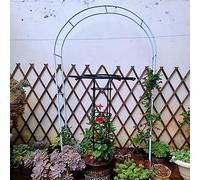 Enrejado de arco de jardín de metal resistente para plantas trepadoras, cenador de patio al aire libre blanco para verduras, rosas y vides