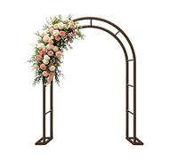 Enrejado de arco de jardín de metal resistente para plantas trepadoras, cenador exterior de bronce para bodas, fiestas y eventos, arco grueso de 80 x 200 cm para jardín y eventos