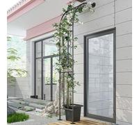 Enrejado de arco de jardín para plantas trepadoras, rosas, vides, cenador de metal para pared, césped, patio, arco de jardín decorativo para patio trasero